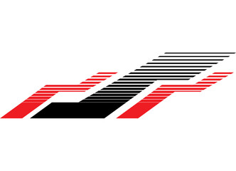 Sports striped vector pattern for sports car, sportswear, boat, toy. Strict broken Racing design element. Red and black striped vector background. Speed ​​lane