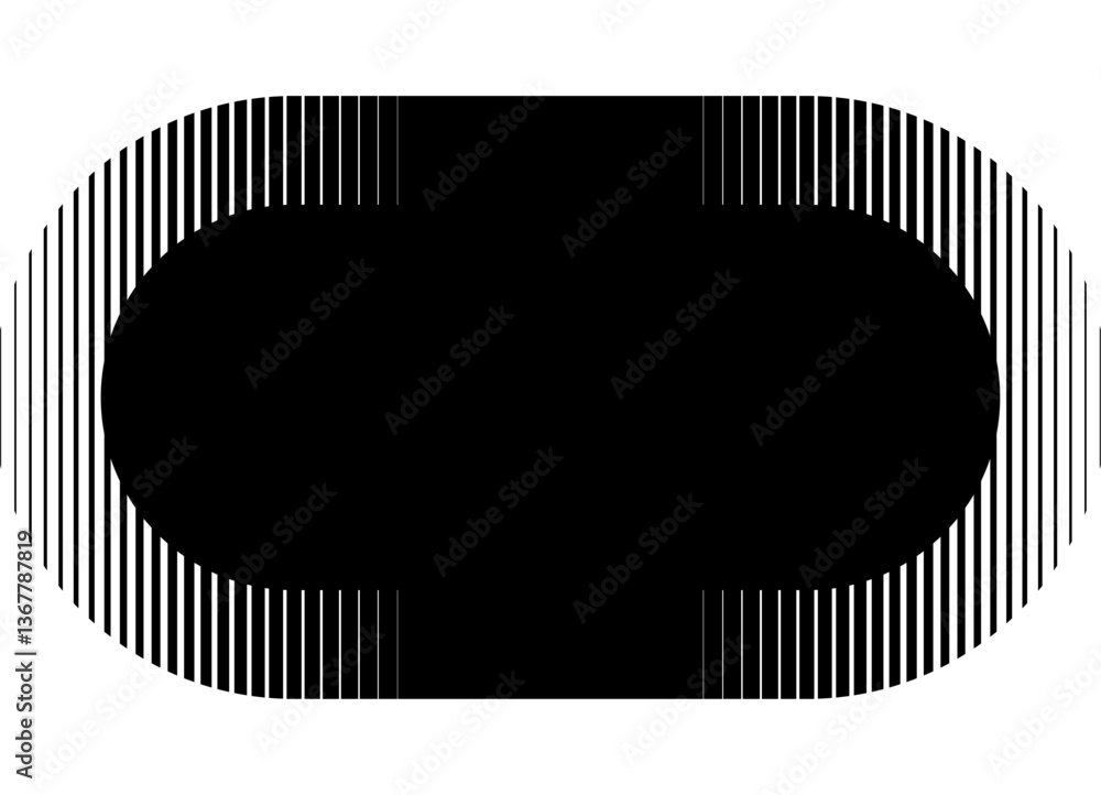 Poster black vector design element on white background with space for text. rounded corners. trendy vector 