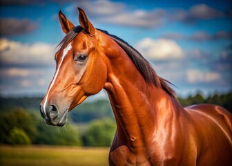Fototapeta premium Majestic Quarter Horse Portrait: Powerful Muscle & Graceful Stance