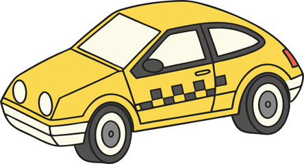 Naklejka premium Taxi car icon. Vector illustration