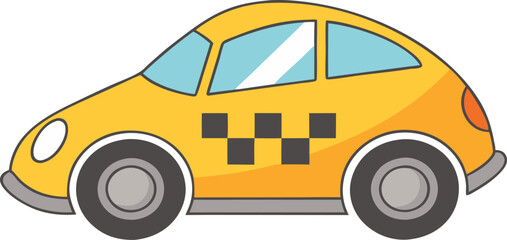 Naklejka premium Taxi car icon. Vector illustration