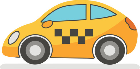 Naklejka premium Taxi car icon. Vector illustration