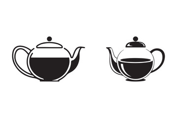 Teapot silhouette vector illustration artwork.