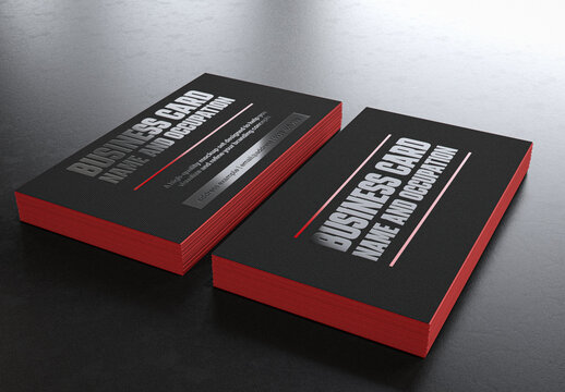Glossy Business Card Mockup