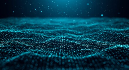 深青の粒子波動 幻想的な光と影