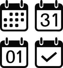Calendar icon collection . Vector illustration