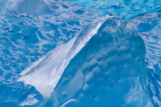 Glacial iceberg detail from ice calved off the Sawyer Glacier in Tracy Arm, Southeast Alaska