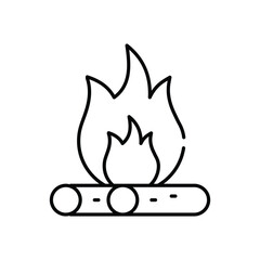 Camp Fire Vector icon