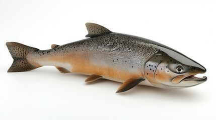 Obraz premium Realistic model of a fish against a plain white background.