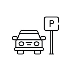 Car Parking Vector icon