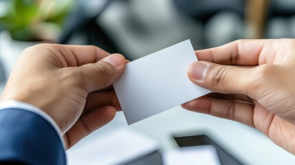 Blank white card symbolizing future content. 