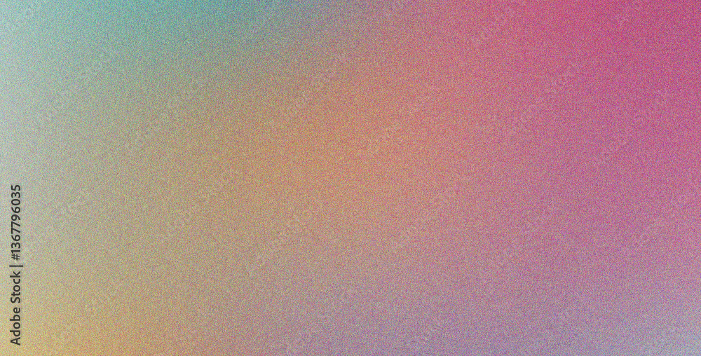 Poster pink peach cyan gradient background featuring effect and abstract with noise texture, grainy, elegan