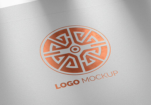 Bronze Foil Logo Mockup