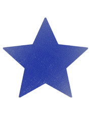 Watercolour blue  star isolated on white background. Icon, elements, shape, sticker, sublimation.