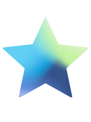 colorful blue stars on white background, Gradiet watercolour colours. 