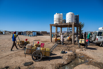 Water filling station in Zouar, Tibesti Mountains