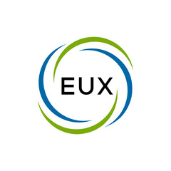 EUX creative minimalist letter logo.
