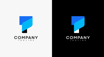 Letter P logo design for various types of businesses and company, modern, geometric letter P logo