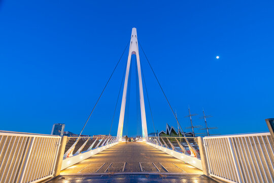 Govan to Partick Bridge, footbridge, River Clyde, Glasgow, Scotland