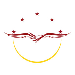 Eagle simple luxury vector logo