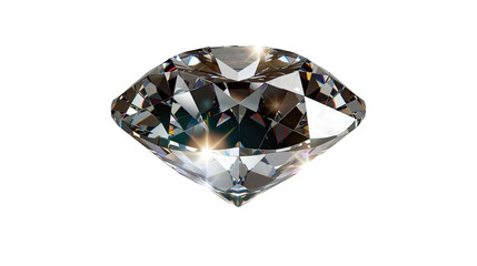 Fototapeta premium Sparkling Brilliance: This image showcases a flawless, faceted diamond, radiating light and clarity with its intricate cut and reflective surfaces.