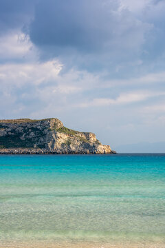 Simos beach in Elafonisos island at sunset