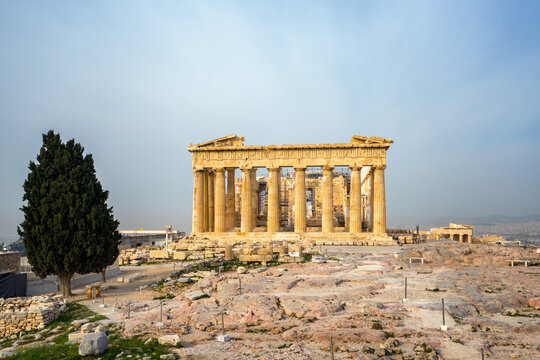 The Parthenon, ancient temple dedicated to the goddess Athena, UNESCO, Athens