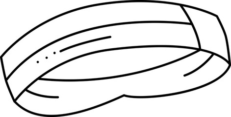 Pickleball Sport Wristband Gear And Equipment Outline Line Art Illustration Graphic Icon for Active Lifestyle Designs