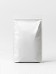 Sealed Blank White Packaging Pouch Mockup for Food or Product