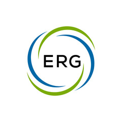ERG  creative minimalist letter logo.
