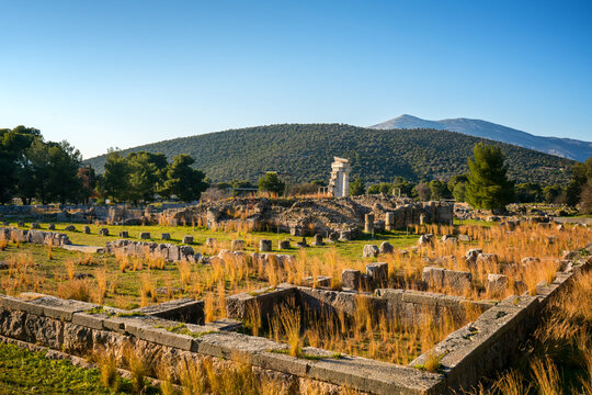 Ancient site with temples and theatre, Epidaurus, UNESCO, Peloponnese