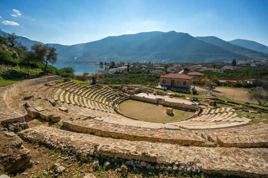 Theatre at the ancient city of Epidaurus close to the sea, UNESCO, Peloponnese