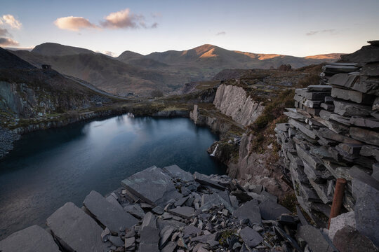 Dali's Hole at Dinorwig Quarry (Dinorwic Quarry), Eryri (Snowdonia National Park), North Wales