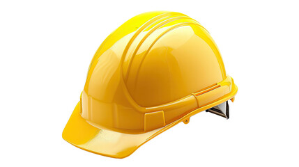 Fototapeta premium Safety Helmet: A vivid depiction of a bright yellow safety helmet, a symbol of protection and caution, often utilized in construction and industrial settings.
