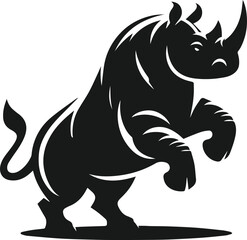 rhino animal vector silhouette