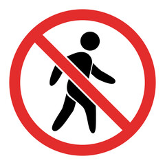 No Walking Sign