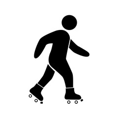 Roller Skating Person Icon