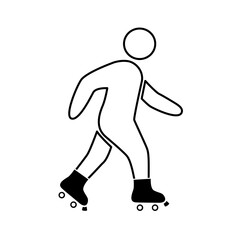 Roller Skating Person Icon