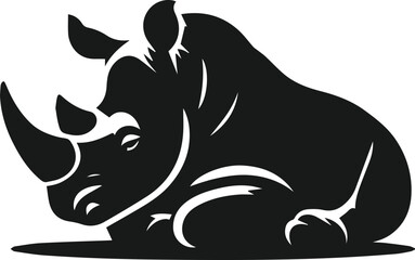 rhino animal vector silhouette