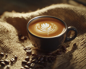 Coffee close-up, coffee cup coffee scene