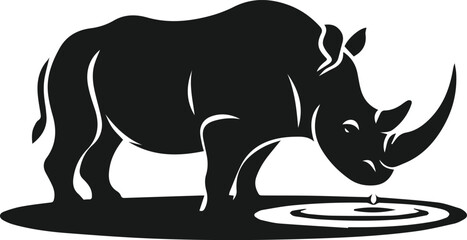 rhino animal vector silhouette