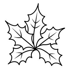 Naklejka premium Holly Leaves Vector | Christmas Leaf Clipart | Festive Greenery Illustration