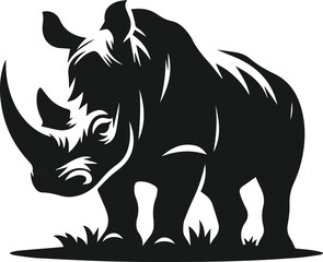 rhino animal vector silhouette