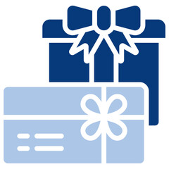 Gift Card Flat Blue Icon