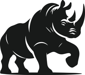 rhino animal vector silhouette