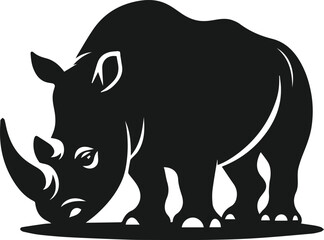 rhino animal vector silhouette