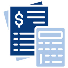 Calculator Flat Blue Icon