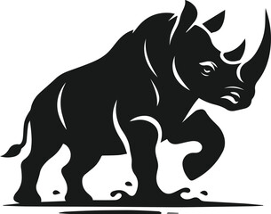 rhino animal vector silhouette