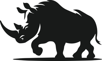 rhino animal vector silhouette