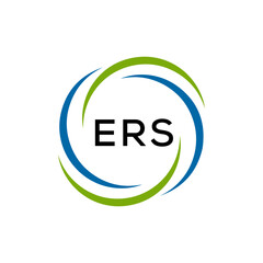 ERS creative minimalist letter logo.